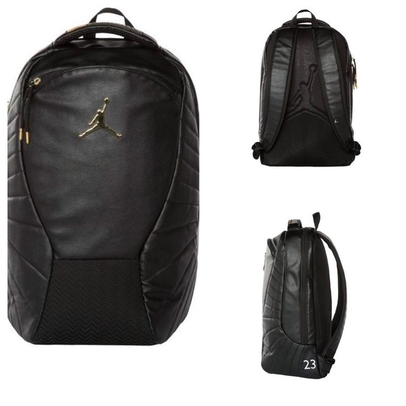 jordan backpack black and gold